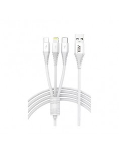 Cable Usb Trv 1 A 3, A/micro-b, Type C, Lighting 1 Mt
