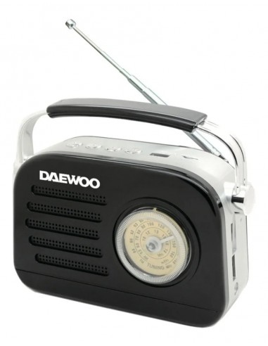 Radio Daewoo Di-rh-220 Retro Am/fm Negra